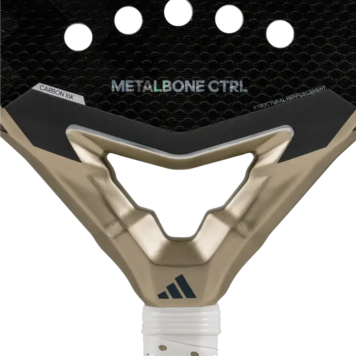 A image of adidas padel racket metalbone ctrl 3.4 2025 with the view of the heart on the racket.
