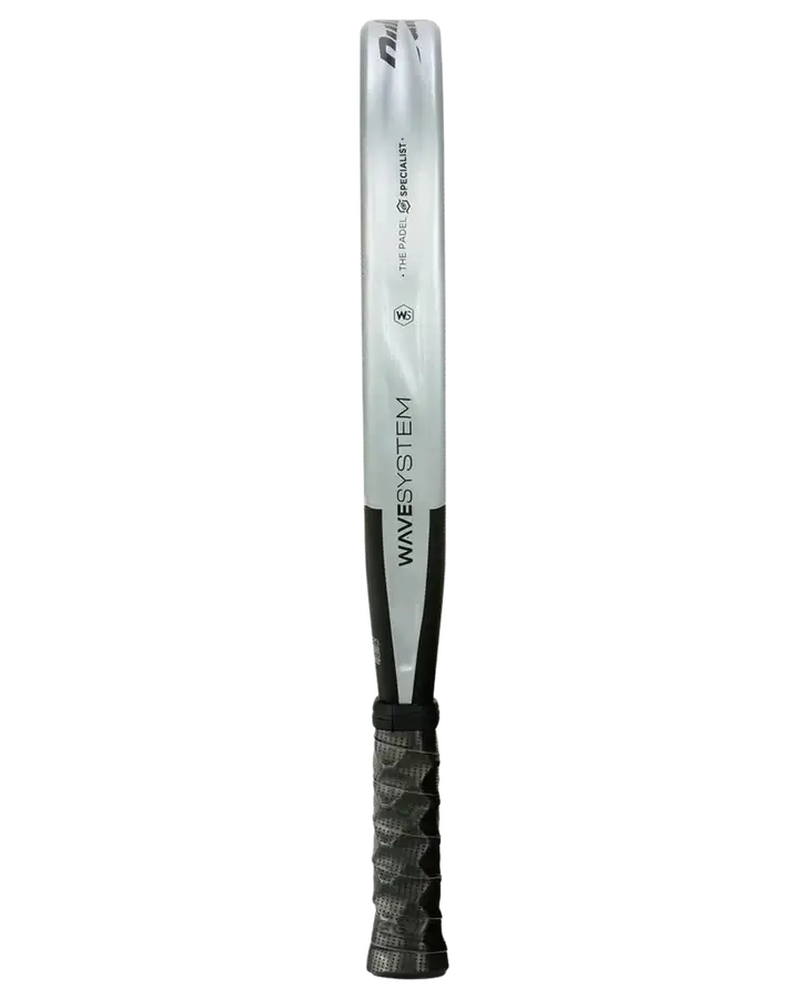 A image of bullpadel padel racket neuron 2025 with the view of the side of the racket.