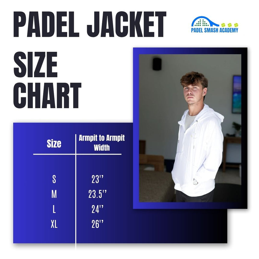 Men’s Padel Windbreaker – Classic White Elegance by Padel Smash