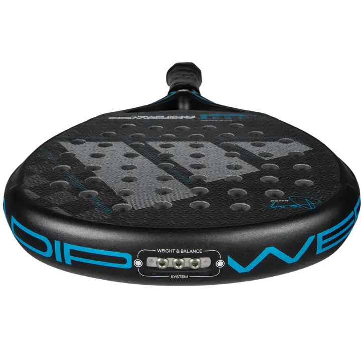 A image of adidas adipower multiweight ctrl 3.4 racket from the flat view. 