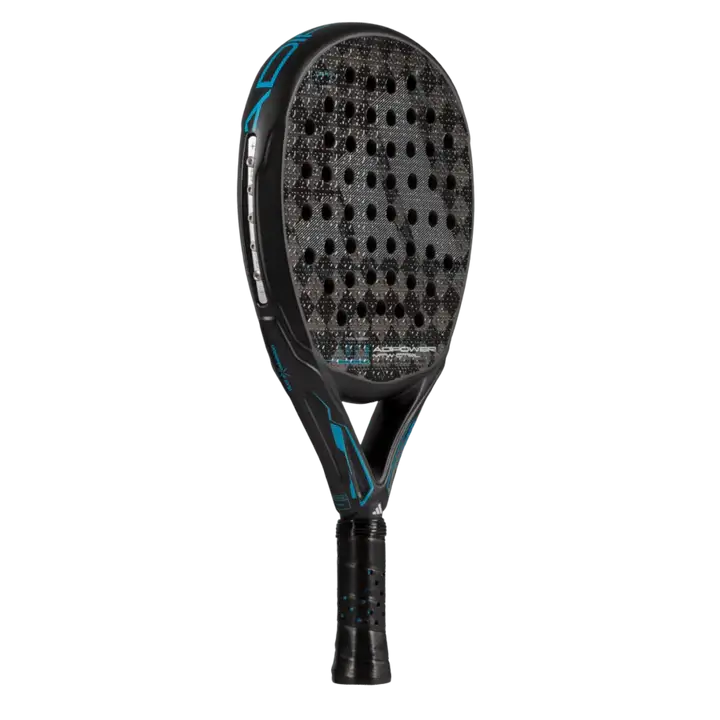 A image of adidas adipower multiweight ctrl 3.4 padel racket by Alex Ruiz from the right angle view. 
