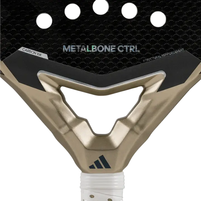 A image of adidas padel racket metalbone ctrl 3.4 2025 with the view of the heart on the racket. 