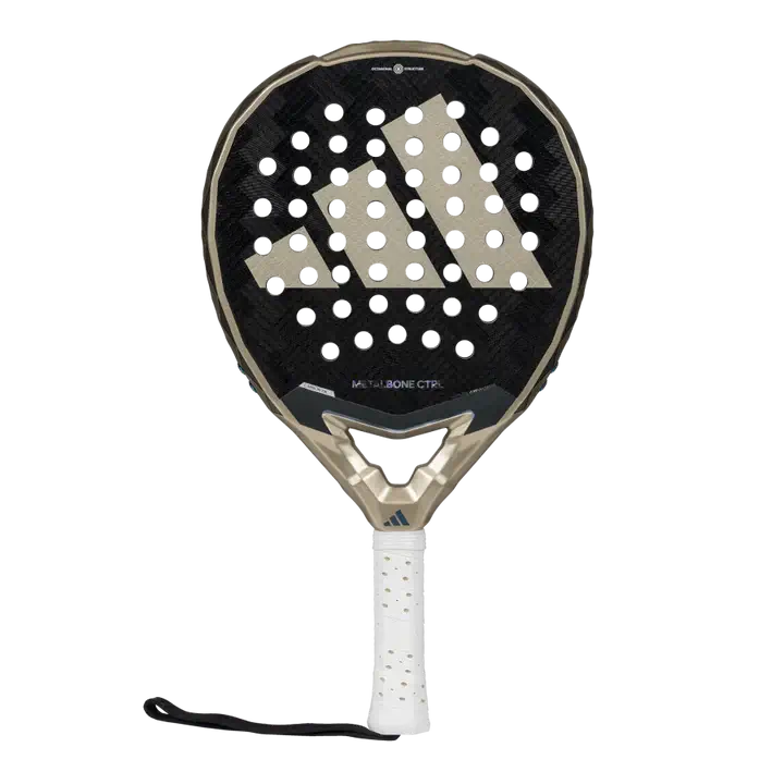 A image of adidas padel racket metalbone ctrl 3.4 2025 straight on view of racket. 