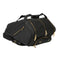 The Cork Padel Leather Thermobag is a sleek black duffel crafted from genuine leather with gold zippers and accents. It features multiple compartments, a shoulder strap, and two handles. This Portuguese-exclusive design by Cork Padel is modern and functional.
