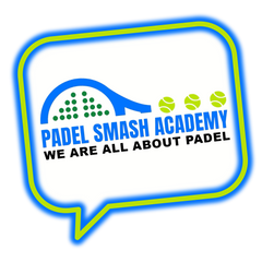 Online Padel Smash Logo White Backdrop Padel Smash Academy